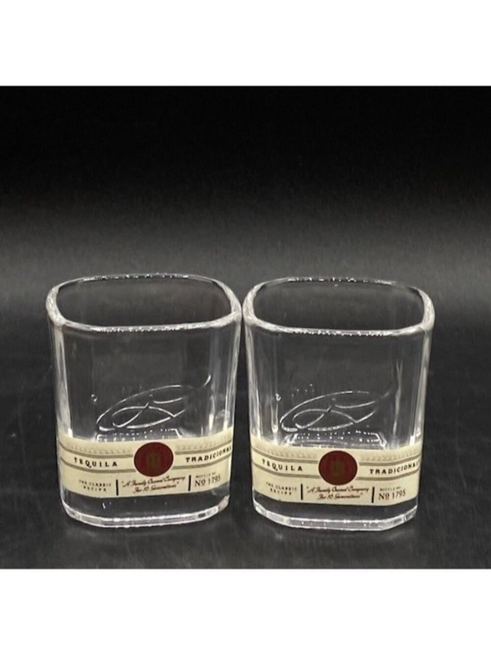 LOT 2 Jose Cuervo Tradicional Tequila Shot Glass no. 1975